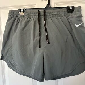 Nike Tempo Luxe Gray Athletic Running Shorts with side pocket